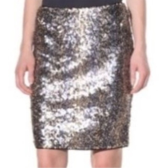 Rachel Roy Gold and Silver Sequin Mini Pencil Skirt - Picture 7 of 7